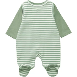 STACCATO Romper+shirt Den Green Gestreept -Kleintje Luxe staccato rompershirt den green gestreept a413111 3