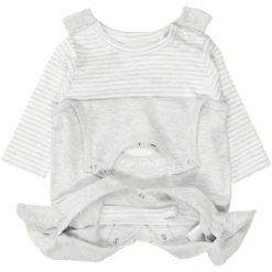 Staccato Romper+shirt Stone Melange -Kleintje Luxe staccato rompershirt stone melange a406863 4