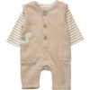STACCATO Romper+shirt Taupe Gestructureerd