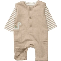 STACCATO Romper+shirt Taupe Gestructureerd -Kleintje Luxe staccato rompershirt taupe gestructureerd a413377 4