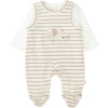 Staccato Romper+shirt Warm White Gestreept