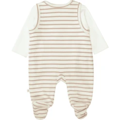 Staccato Romper+shirt Warm White Gestreept 7 Staccato Romper+shirt Warm White Gestreept -Kleintje Luxe staccato rompershirt warm white gestreept a415627 2