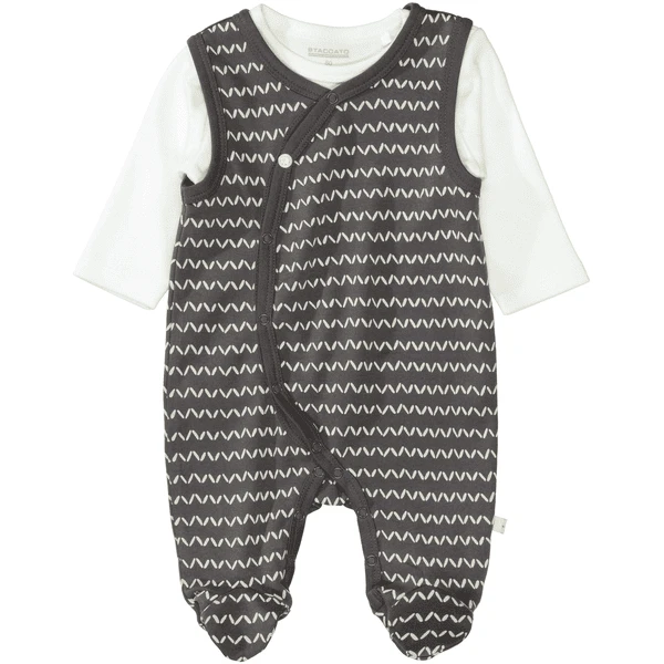 STACCATO Romper+shirt Washed Antraciet Gedessineerd 1 STACCATO Romper+shirt Washed Antraciet Gedessineerd