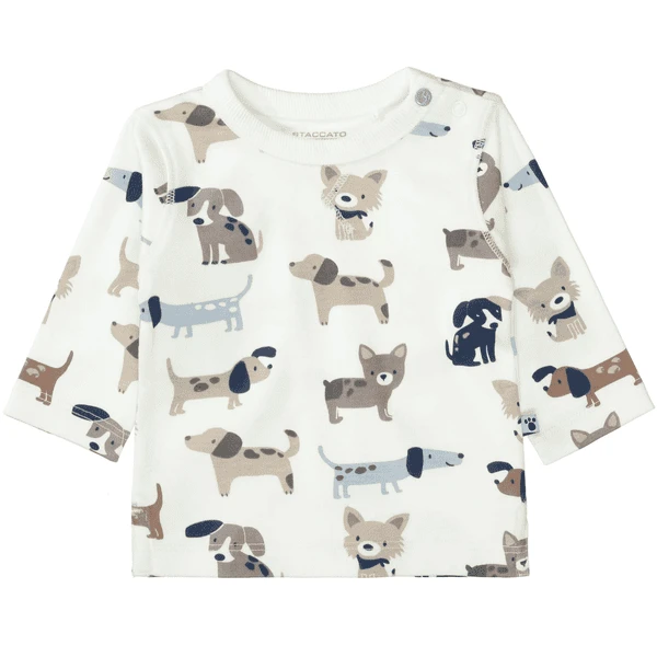 STACCATO Shirt Uit White Hond Patroon 1 STACCATO Shirt Uit White Hond Patroon