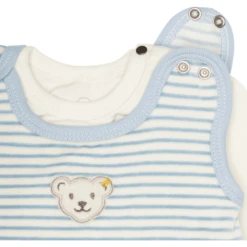 Steiff Rompertje Stripes Celestail Blauw -Kleintje Luxe steiff rompertje stripes celestail blauw a375401 4