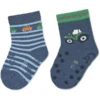 Sterntaler ABS Peutersokken Twin Pack Cars/Tractor Blauw