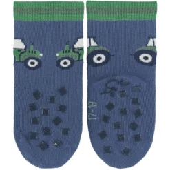 Sterntaler ABS Peutersokken Twin Pack Cars/Tractor Blauw -Kleintje Luxe sterntaler abs peutersokken twin pack cars tractor blauw a409143 2