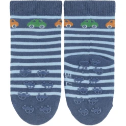 Sterntaler ABS Peutersokken Twin Pack Cars/Tractor Blauw -Kleintje Luxe sterntaler abs peutersokken twin pack cars tractor blauw a409143 4