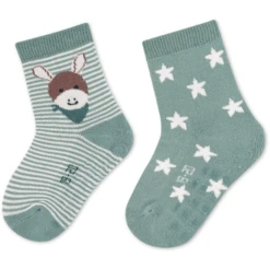 Sterntaler ABS Sokken Dubbelpak Emmi Groen -Kleintje Luxe sterntaler abs sokken dubbelpak emmi groen a409181 3