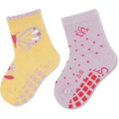 Sterntaler ABS Sokken Dubbelpak Vlinder Vanille -Kleintje Luxe sterntaler abs sokken dubbelpak vlinder vanille a404201 3