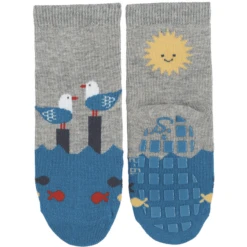 Sterntaler ABS Sokken Dubbelpak Vuurtoren/zeemeeuw Lichtgrijs -Kleintje Luxe sterntaler abs sokken dubbelpak vuurtoren zeemeeuw lichtgrijs a404200 2