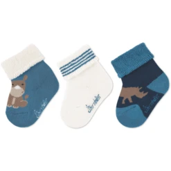 Sterntaler Baby Sokken 3-Pack Rhino Medium Blauw -Kleintje Luxe sterntaler baby sokken 3 pack rhino medium blauw a409347 4