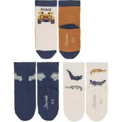 Sterntaler Babysokjes 3-pack Jeep/Krokodil Marine -Kleintje Luxe sterntaler babysokjes 3 pack jeep krokodil marine a334789 4