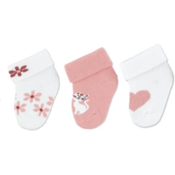 Sterntaler First Baby Socks 3-Pack Flowers White -Kleintje Luxe sterntaler first baby socks 3 pack flowers white a409341 4