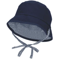 Sterntaler Omkeerbaar Vissershoedje Vichy-ruitje Marine -Kleintje Luxe sterntaler omkeerbaar vissershoedje vichy ruitje marine a408324 4