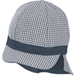 Sterntaler Omkeerbare Peaked Cap Vichy/Uni Marine