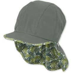 Sterntaler Omkeerbare Puntmuts Met Nekbeschermer Bladeren Donkergroen -Kleintje Luxe sterntaler omkeerbare puntmuts met nekbeschermer bladeren donkergroen a408641 4