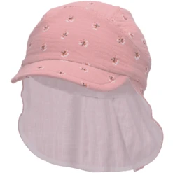 Sterntaler Peaked Cap Met Nekbeschermer Bloemen Lichtroze -Kleintje Luxe sterntaler peaked cap met nekbeschermer bloemen lichtroze a402317 3