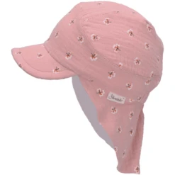 Sterntaler Peaked Cap Met Nekbeschermer Bloemen Lichtroze -Kleintje Luxe sterntaler peaked cap met nekbeschermer bloemen lichtroze a402317 4