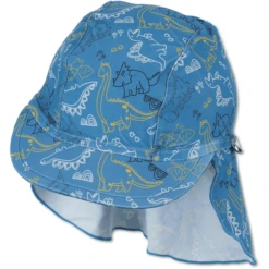 Sterntaler Peaked Cap Met Nekbeschermer Dino Blauw