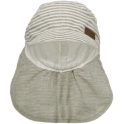 Sterntaler Peaked Cap Met Nekbeschermer Gestreept Donkergroen -Kleintje Luxe sterntaler peaked cap met nekbeschermer gestreept donkergroen a408664 1