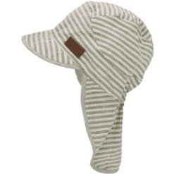 Sterntaler Peaked Cap Met Nekbeschermer Gestreept Donkergroen -Kleintje Luxe sterntaler peaked cap met nekbeschermer gestreept donkergroen a408664 2