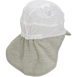 Sterntaler Peaked Cap Met Nekbeschermer Gestreept Donkergroen -Kleintje Luxe sterntaler peaked cap met nekbeschermer gestreept donkergroen a408664 4
