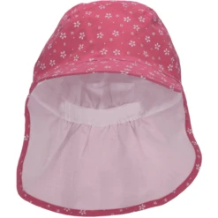 Sterntaler Peaked Cap Met Nekbescherming Bloemen Roze -Kleintje Luxe sterntaler peaked cap met nekbescherming bloemen roze a402320 3