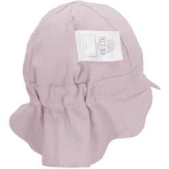 Sterntaler Peaked Cap Met Nekbescherming Linnen Karakter Roze -Kleintje Luxe sterntaler peaked cap met nekbescherming linnen karakter roze a408314 4