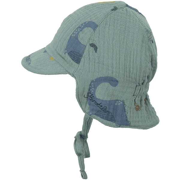 Sterntaler Reversible Peaked Cap Met Nekbeschermer Dinos Donkergroen 2 Sterntaler Reversible Peaked Cap Met Nekbeschermer Dinos Donkergroen - Afbeelding 2