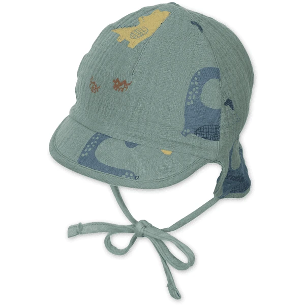 Sterntaler Reversible Peaked Cap Met Nekbeschermer Dinos Donkergroen 1 Sterntaler Reversible Peaked Cap Met Nekbeschermer Dinos Donkergroen
