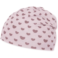 Sterntaler Slouch Beanie Harten Roze