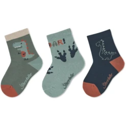 Sterntaler Sokken 3-pack Dino Donkergroen -Kleintje Luxe sterntaler sokken 3 pack dino donkergroen a409465 4