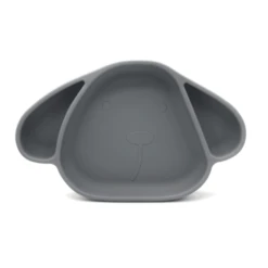 The Cotton Cloud Bord Met Zuignap In Silicone Milo Storm Grey