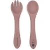 The Cotton Cloud Kinderbestekset Van Silicone Dusty Roze