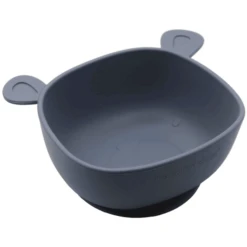 The Cotton Cloud Kom Met Zuignap Silicone Lili De Beer, Indigo Blauw