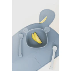 The Cotton Cloud Placemat Lili De Beer, Indigo Blauw -Kleintje Luxe the cotton cloud placemat lili de beer indigo blauw a354674 3