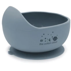 The Cotton Cloud Silicone Eetkom Smokey Blue -Kleintje Luxe the cotton cloud silicone eetkom smokey blue a320144 1