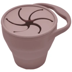 The Cotton Cloud Silicone Snack Beker Dusty Roze -Kleintje Luxe the cotton cloud silicone snack beker dusty roze a319885 4