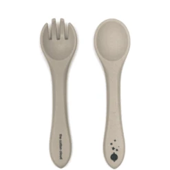 The Cotton Cloud Siliconen Bestekset Voor Kinderen Sand