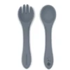 The Cotton Cloud Siliconen Bestekset Voor Kinderen Storm Grey