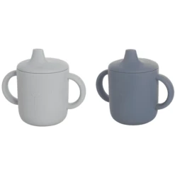 The Cotton Cloud Siliconen Drinkbekerset, Lili De Beer, Indigo /Sky -Kleintje Luxe the cotton cloud siliconen drinkbekerset lili de beer indigo sky a397776 2