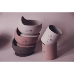 The Cotton Cloud Siliconen Eetkom Dusty Roze -Kleintje Luxe the cotton cloud siliconen eetkom dusty roze a320147 3