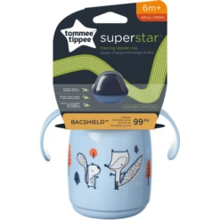 Tommee Tippee Leren Rietjesbeker 300ml Vanaf 6+ Maanden In Blauw -Kleintje Luxe tommee tippee leren rietjesbeker 300ml vanaf 6 maanden in blauw a349188 4