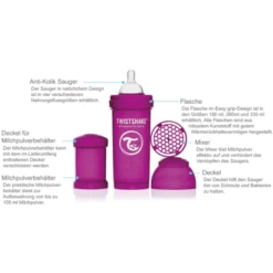 Twistshake Twist Shake Drinkfles Anti-koliek 260 Ml Pastel Grijs -Kleintje Luxe twist shake drinkfles anti koliek 260 ml pastel grijs a263702 3