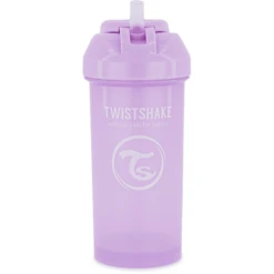 Twistshake TWIST SHAKE Rietjesbeker 360 Ml In Pastel Paars -Kleintje Luxe twist shake rietjesbeker 360 ml in pastel paars a310061 1