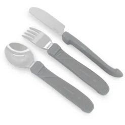 Twistshake TWIST SHAKE Roestvrijstalen Bestek In Pastelgrijs -Kleintje Luxe twist shake roestvrijstalen bestek in pastelgrijs a310100 3