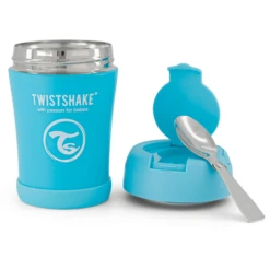Twistshake TWIST SHAKE Thermos 350 Ml In Pastelblauw -Kleintje Luxe twist shake thermos 350 ml in pastelblauw a310150 2